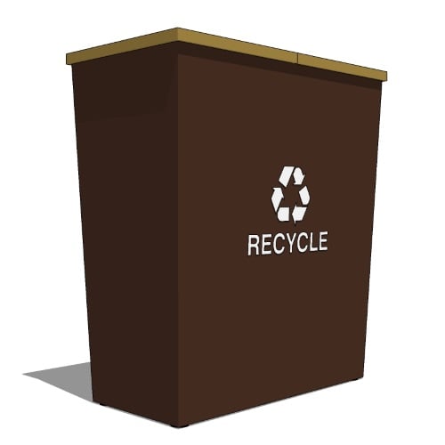 Metro Collection: 36 Gallon Two-Stream Receptacle (RC-MTR-2)