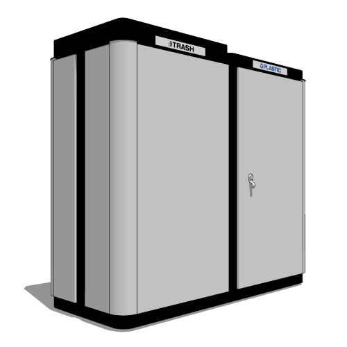 Echelon Collection: 70 Gallon Indoor Two-Stream Receptacle (ECH2)