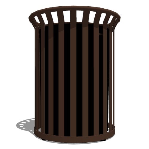 Streetscape Collection: 37 Gallon Outdoor Trash Receptacle (SC-2633)