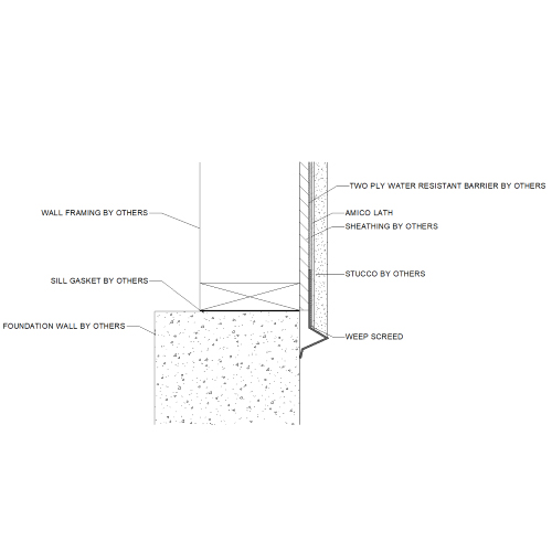 Vinyl Stucco System Accessories: Vinyl Weep Screed - Extended Leg