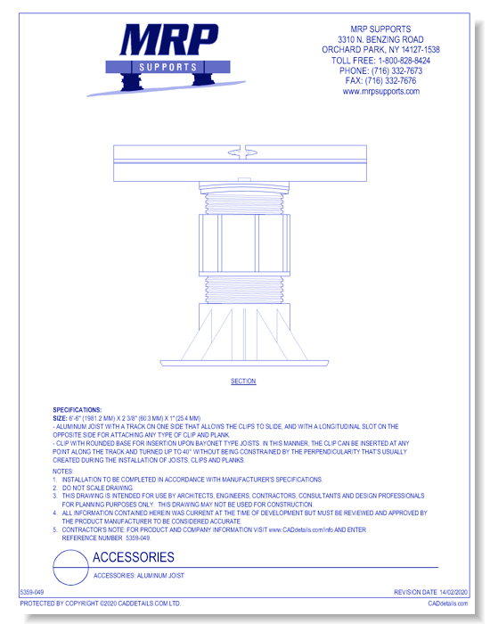 Accessories: Aluminum Joist