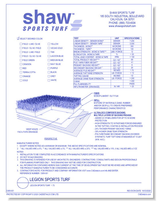 Legion Sports Turf: Legion 1.75