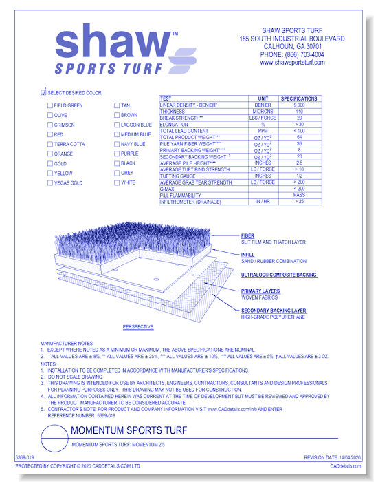 Momentum Sports Turf: Momentum 2.5