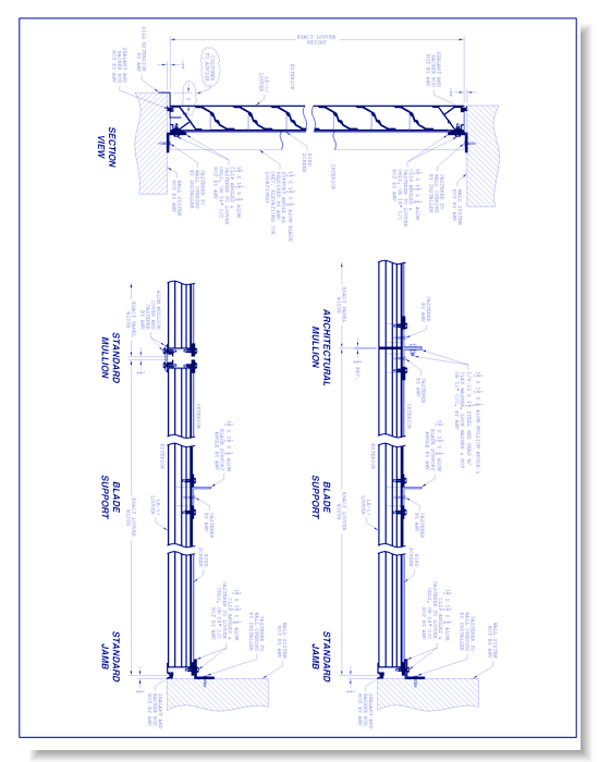 Fixed Non-Drainable Louver: LE-57