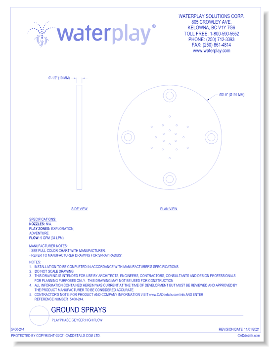 Ground Sprays: Playphase Geyser High Flow 