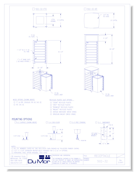 Receptacle 502