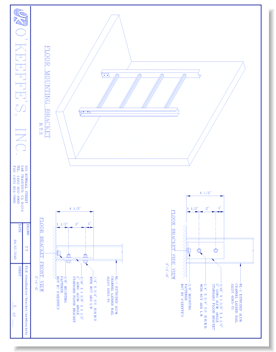 Floor Mounted Bracket (Standard)