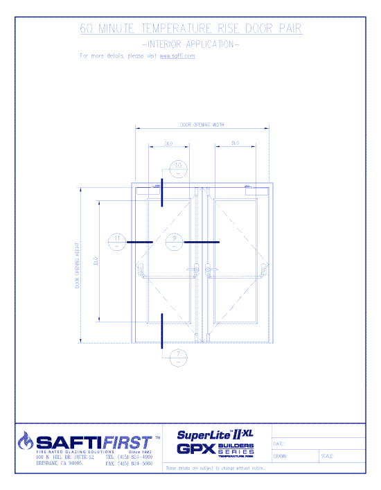 GPX Builders Series: 60 Minute Temperature Rise Door Pair – Interior