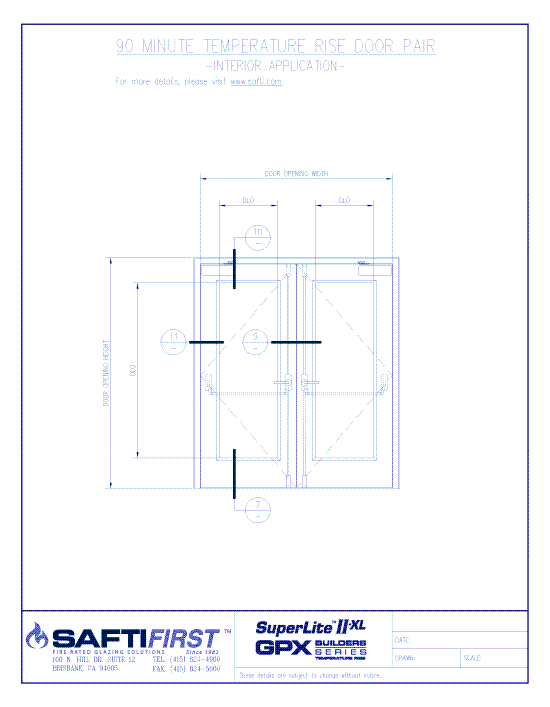 GPX Builders Series: 90 Minute Temperature Rise Door Pair – Interior
