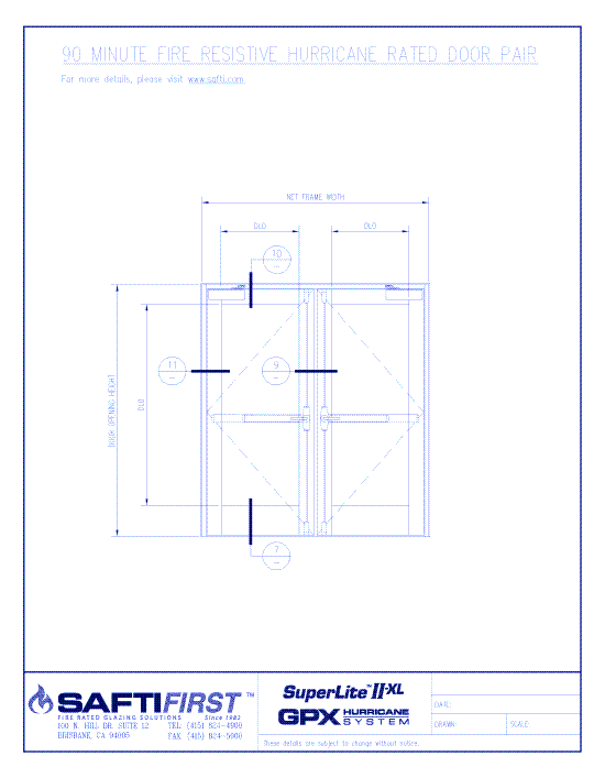 GPX Hurricane: 90 Minute Fire Resistive Hurricane Rated Door Pair
