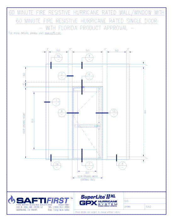 GPX Hurricane: 60 Minute Fire Resistive Hurricane Rated Wall