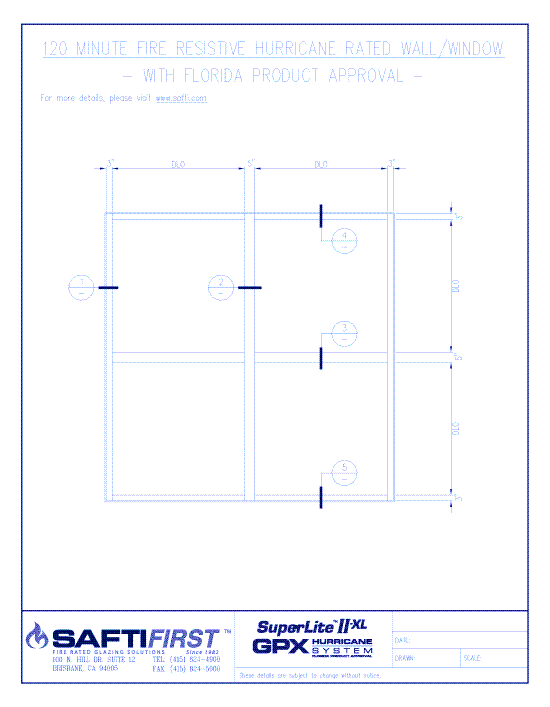 GPX Hurricane: 120 Minute Fire Resistive Hurricane Rated Wall