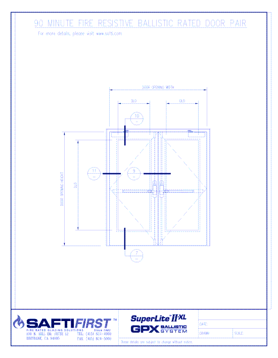 GPX Ballistic: 90 Minute Fire Resistive Ballistic Rated Door Pair