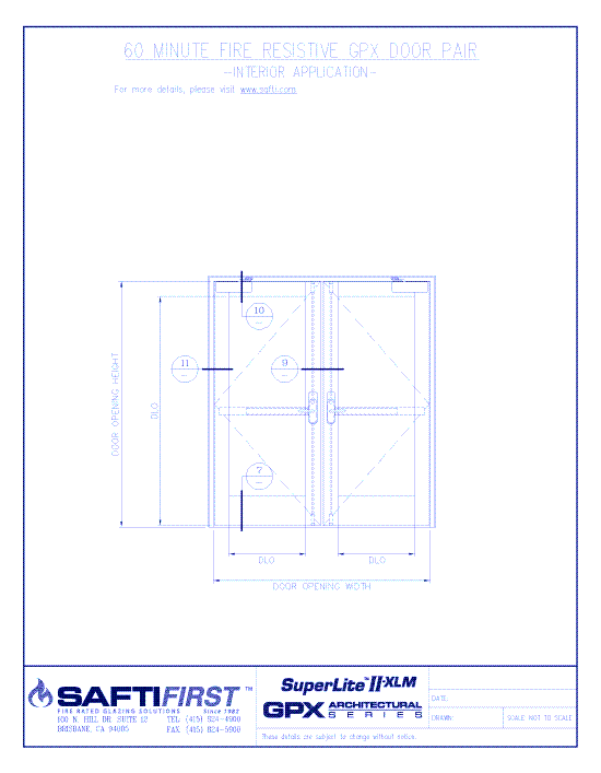 GPX Architectural Series: 60 Minute Fire Resistive Pair Door with SuperLite II-XLM