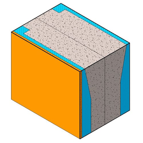 (FOR-010) Amvic 8 Inch Tapered Top Form