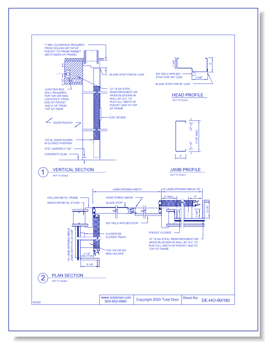 DE-HO-90-180: Double Egress Hold Open 90°/180°