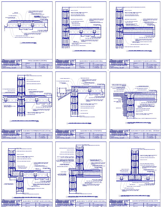 Insul-Deck Floors & Roofs: ID-200s Quad-Deck to ICF Walls