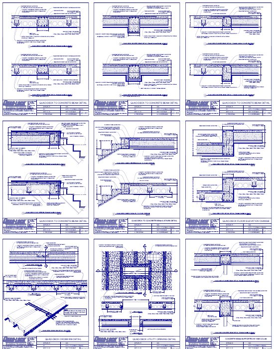 Insul-Deck Floors & Roofs: ID-300s Quad-Deck to Concrete Beams