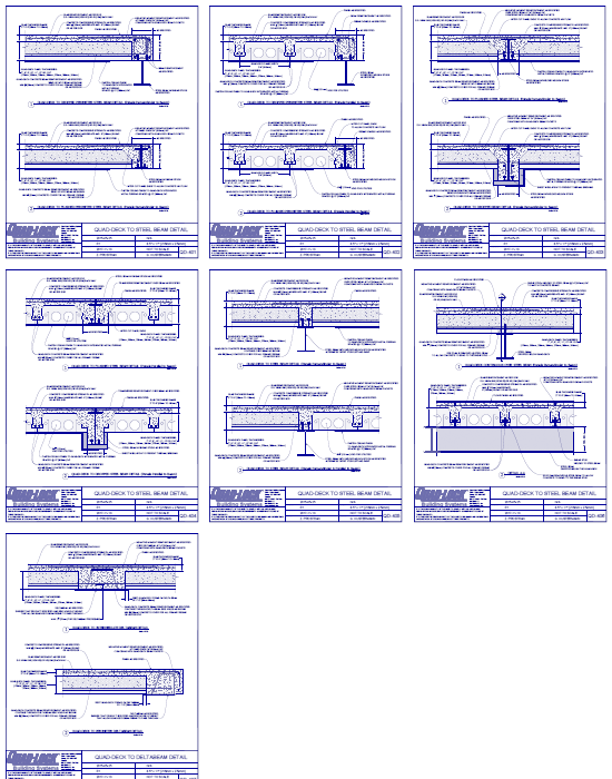 Insul-Deck Floors & Roofs: ID-400s Quad-Deck to Steel Beams