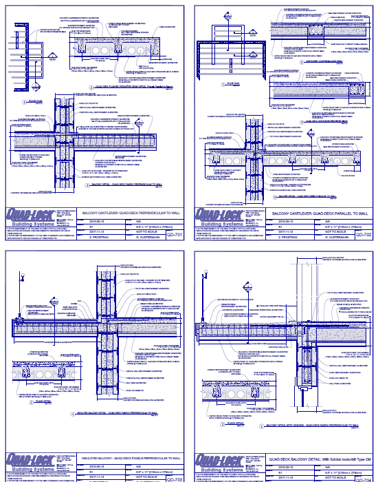 Insul-Deck Floors & Roofs: ID-700s Quad-Deck Cantilevers Balconies