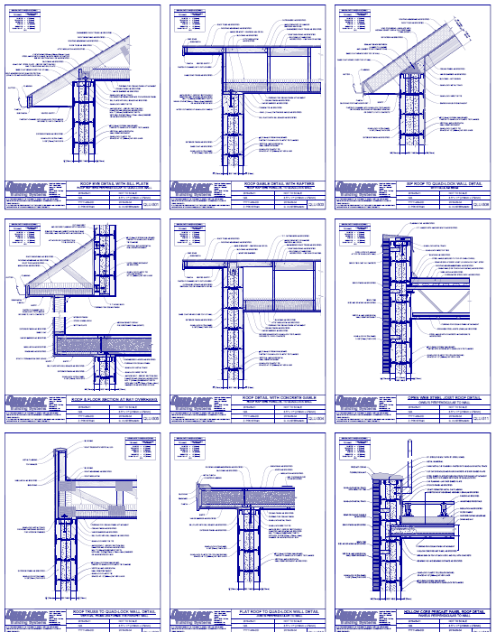 R-28 Ultra ICF Walls: QLU-500s Roof Details