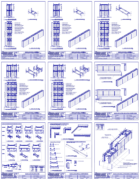 R-28 Ultra ICF Walls: QLU-800s Wall Assemblies and Component Details