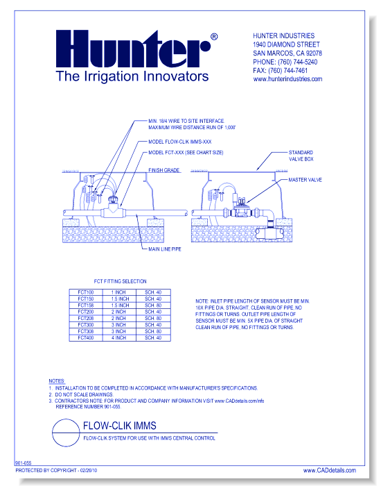 Sensors - Flow-Clik System for use with IMMS Central Control