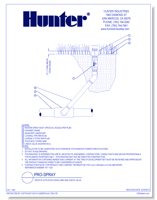 PROS-00 With Rigid Swing Arm And Check Valve