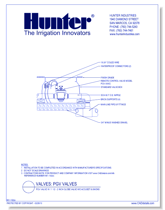 Valves - PGV-151 - 2001G - PGV Valve w / 1 1/2 - 2 Inch Globe Valve w/o Accuset & Unions