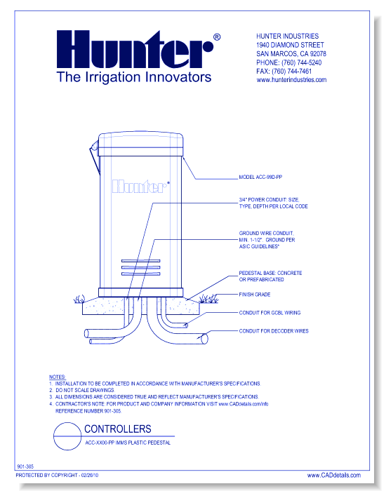 Controllers - ACC-XX00-PP-IMMS Plastic Pedestal