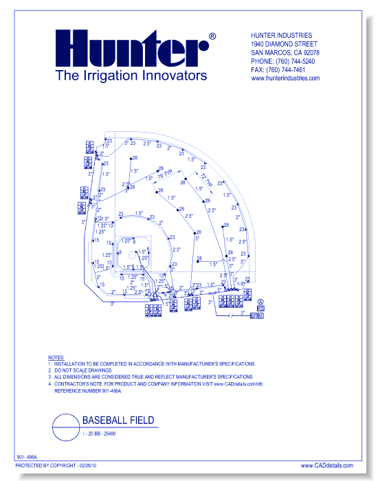 Official Baseball Field - I-25 Four Row Design