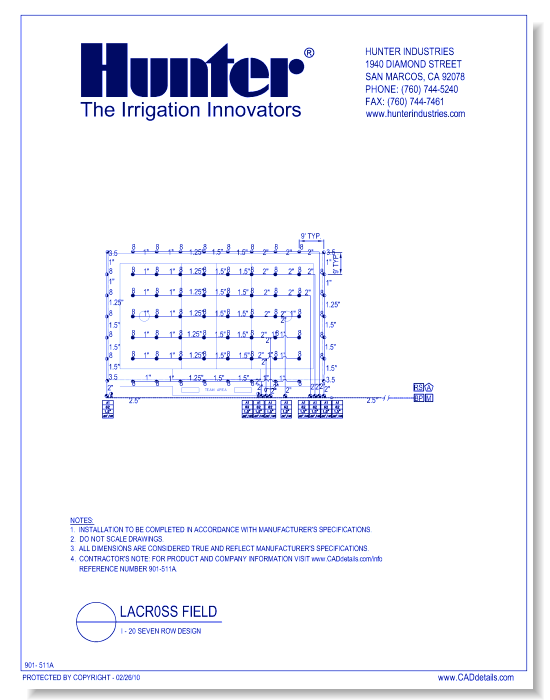 Lacross Field - I-20  Seven Row Design