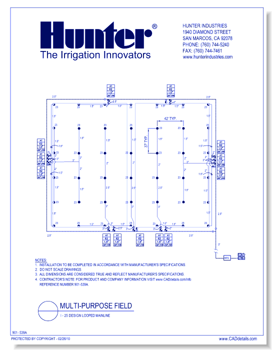 Multi-Purpose Field - I-25 Design Looped Mainline