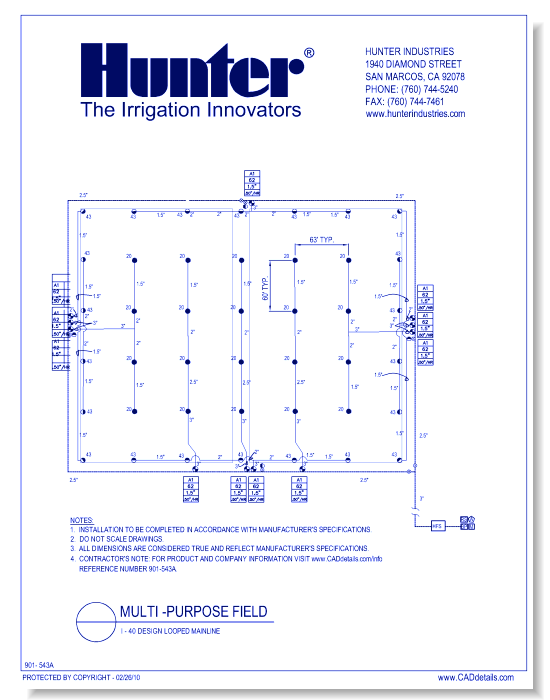 Multi-Purpose Field - I-40 Design Looped Mainline