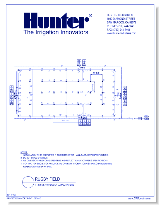 Rugby Field - I-25 Five Row Design Looped Mainline (1 of 2)
