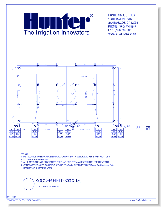 Soccer Field 300 x 180 I-25 Four Row Design (1 of 2)