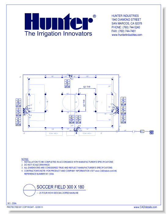 Soccer Field 300 x 180 I-25 Four Row Design Looped Mainline (1 of 2)