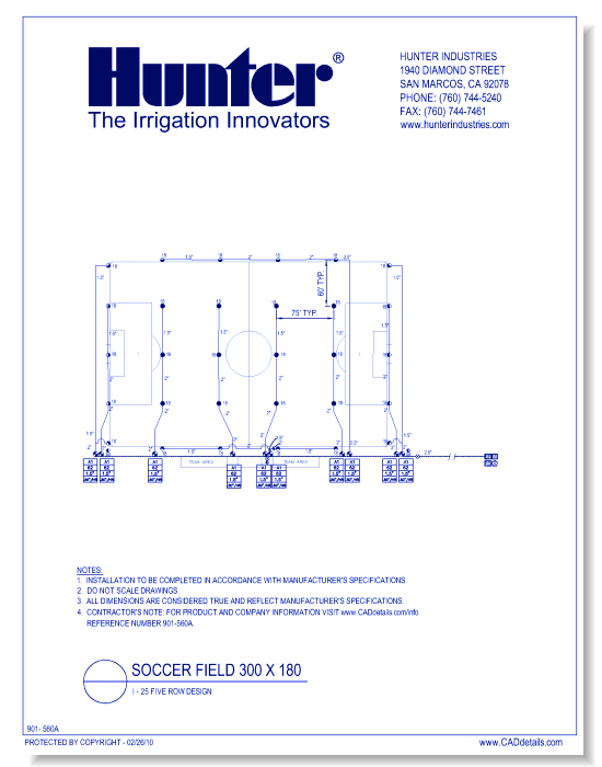 Soccer Field 300 x 180 I-25 Five Row Design (1 of 2)