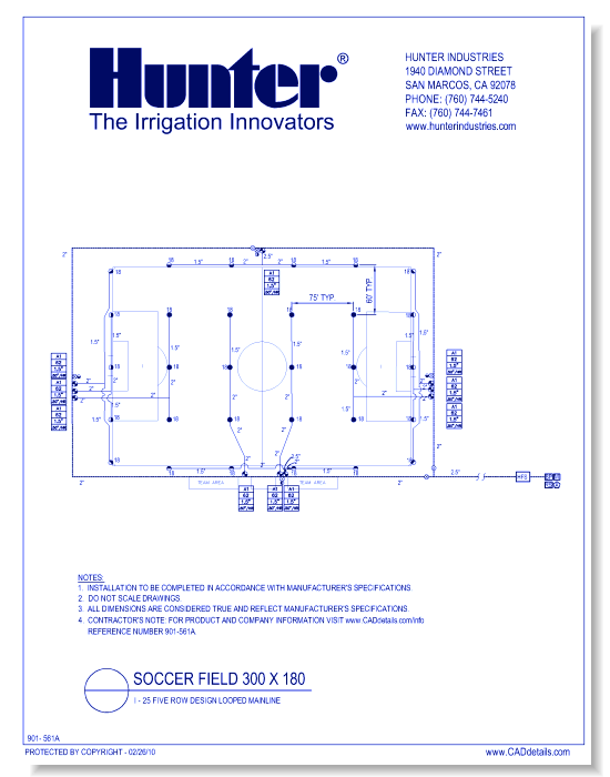Soccer Field 300 x 180 I-25 Five Row Design Looped Mainline (1 of 2)