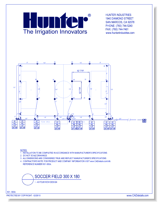 Soccer Field 300 x 180 I-40 Four Row Design (1 of 2)