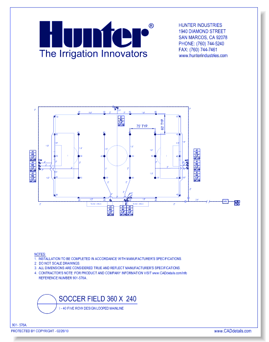Soccer Field 360 x 240 I-40 Five Row Design Looped Mainlne (1 of 2)