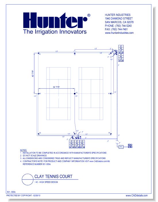 Clay Tennis Court: I-40 High Speed Design (1 of 2)