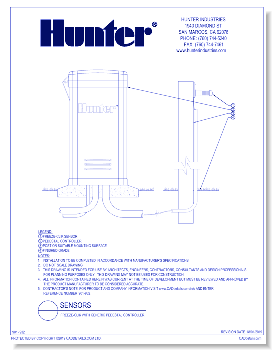 Sensors - Freeze-Clik with Generic Pedestal Controller