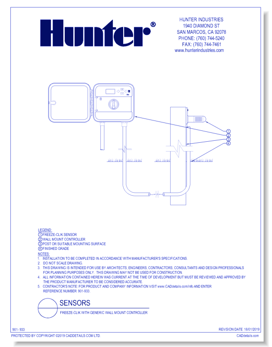 Sensors - Freeze-Clik with Generic Wall Mount Controller