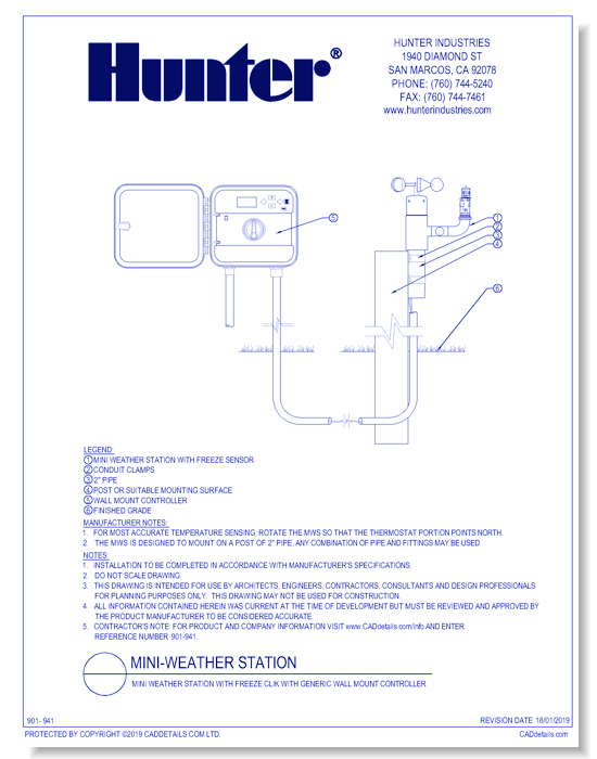 Sensors - Mini Weather Station with Freeze Clik with Generic Wall Mount Controller