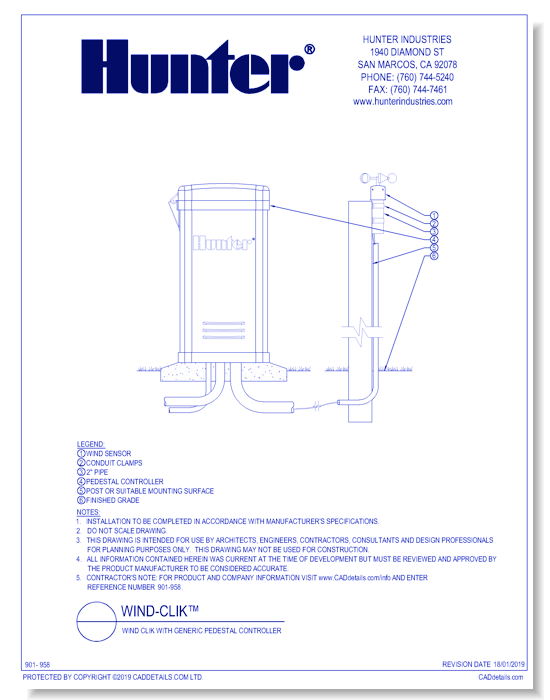 Sensors - Wind Clik with Generic Pedestal Controller
