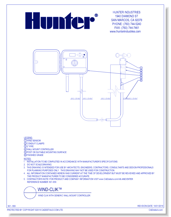 Sensors - Wind Clik with Generic Wall Mount Controller