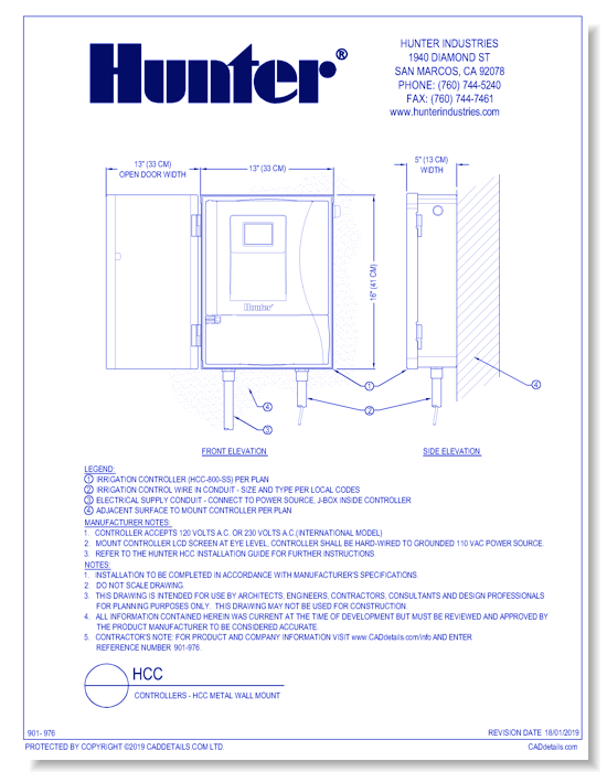 Controllers - HCC Metal Wall Mount