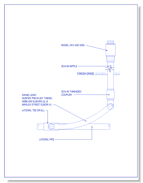 Valves - HCV-XXF-XXM - HCV Check Valve w/o Check Valve & w/ Pro Flex Tubing