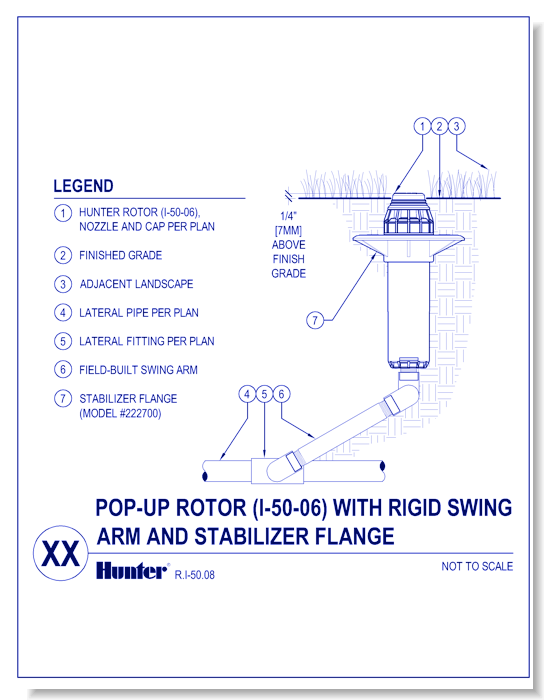 Rotary Sprinklers: I-50 Pop Up Rotor with Rigid Swing Arm